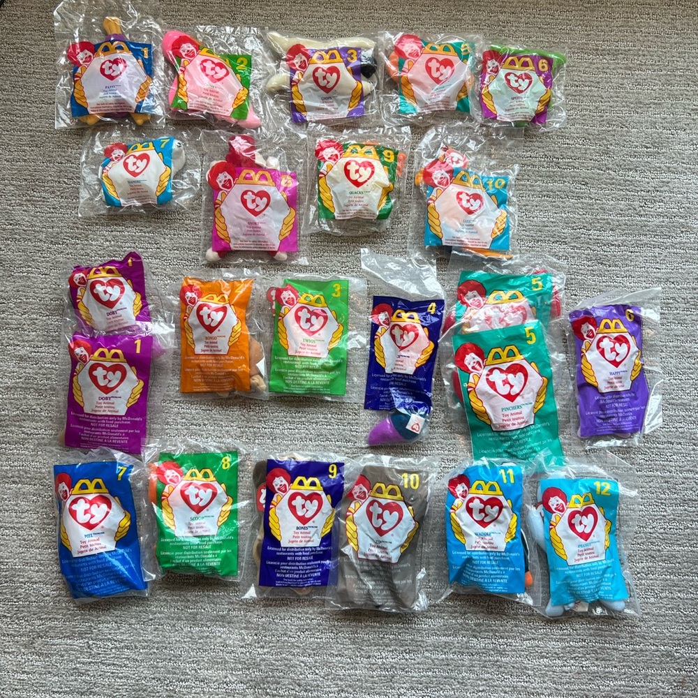 Ty Beanie Babies from McDonalds 1996 and 1998